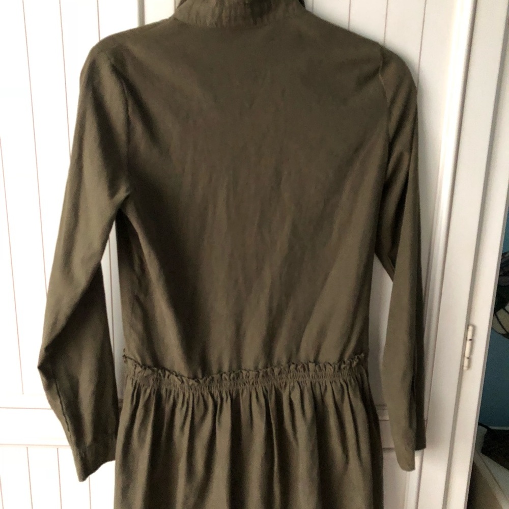 Re:Named Button Down, Drawstring Long Sleeve Dress - image 3